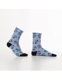 Blue women\'s socks with SD08 characters - Online store - Boutique